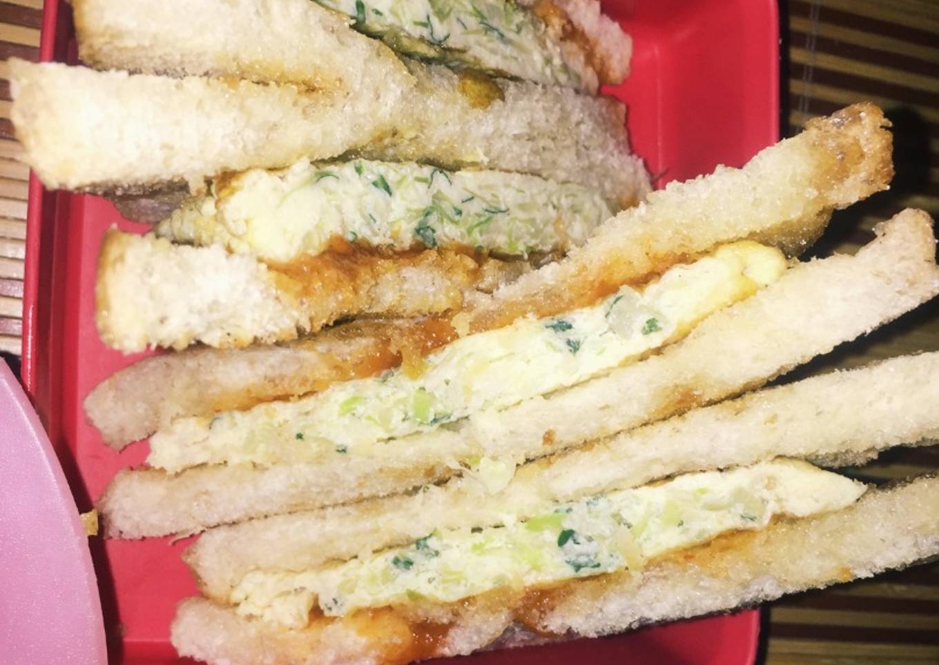 Sandwich Isi Telur Kol (Inspired by Korean Cabbage Toast)