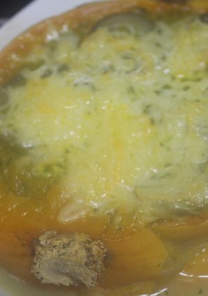 Foto principal de Calabaza rellena de gambas con pepinillos en vinagre