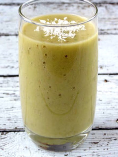 A picture of Pineapple, Banana & avocado smoothie.