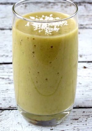 A picture of Pineapple, Banana & avocado smoothie.
