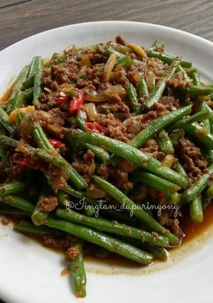 Foto resep Baby Buncis Saus Szechuan
