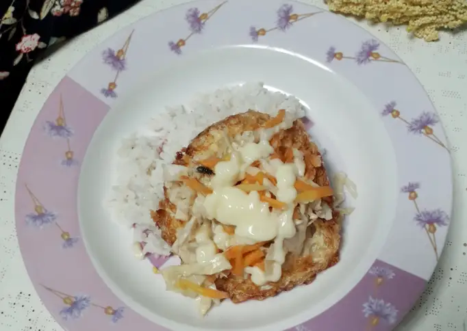 Nasi telur mayo
