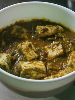 A picture of Palak Paneer.
