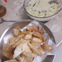 A picture of Curry chana chaat.