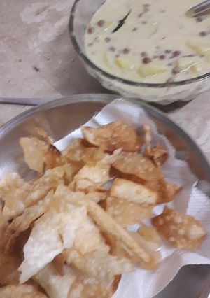 A picture of Curry chana chaat.