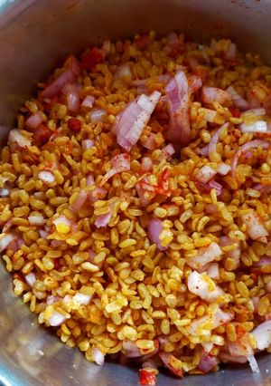 A picture of Spicy Street food Masala Moong dal.