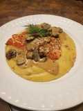 Brad's fresh coho salmon w/ mushroom cream sauce