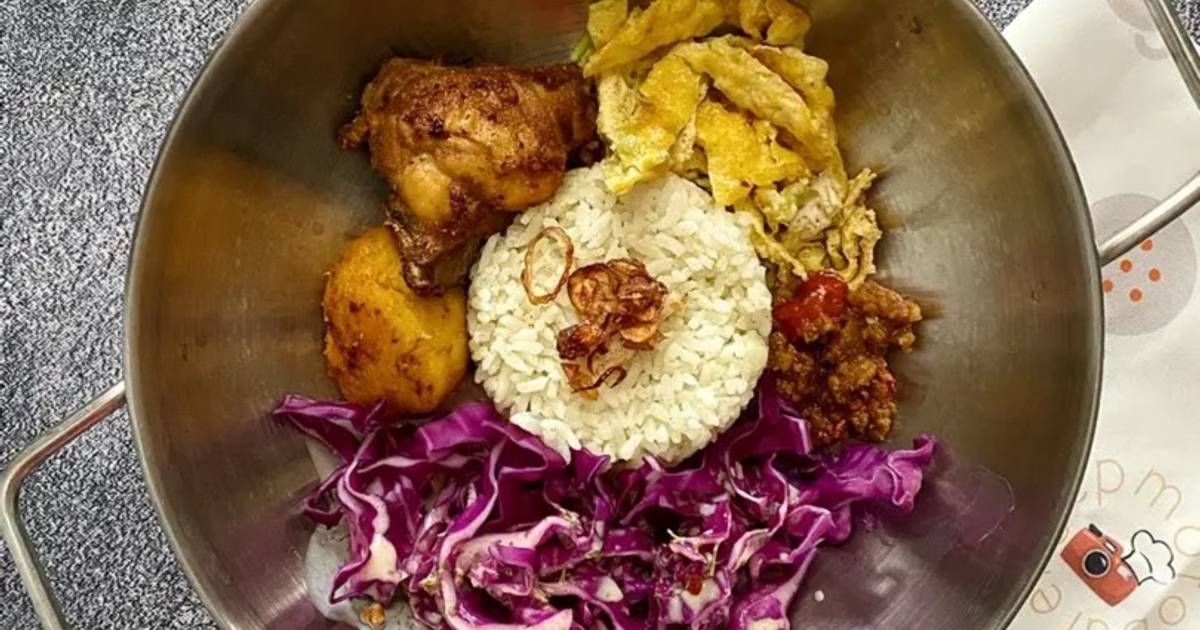 Resep Nasi Lemak Dengan Jus Pandan Dan Suji Dengan Bahan Sederhana