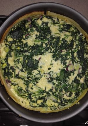 Una foto de Tarta de espinaca y ricota con base de papa! Sin harina 🤗
