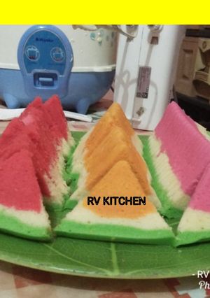 Foto resep 🍉Bolu kukus semangka🍉
