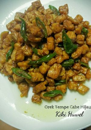 Foto resep Orek Tempe Cabe Hijau
