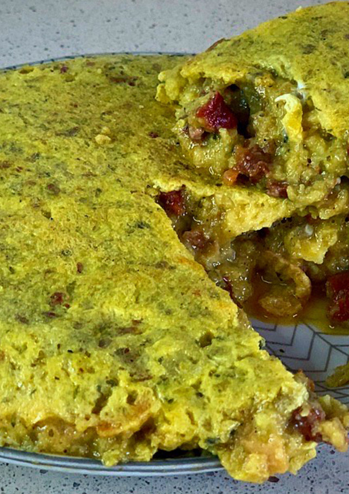Una foto de Tortilla de pan y chistorra