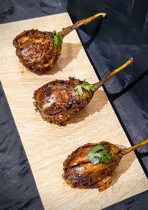 A picture of Stuffed brinjal fry.