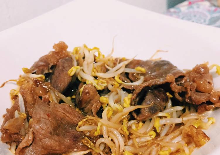 Tumis Toge dan Daging