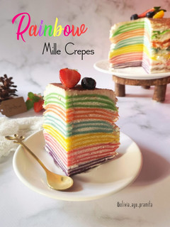 Foto resep 172. Rainbow Mille Crepes