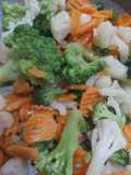 Contorno tricolore....Cavolo broccoli e carote