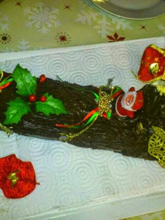 Una foto de Tronco de Navidad relleno de Jijona