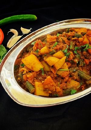 A picture of Aloo Beans sabji.