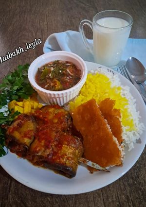 عکسی از دستور کباب برمه ای (رول بادمجان)