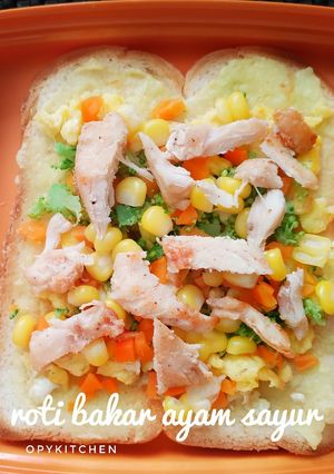 Foto resep Roti bakar ayam full sayur