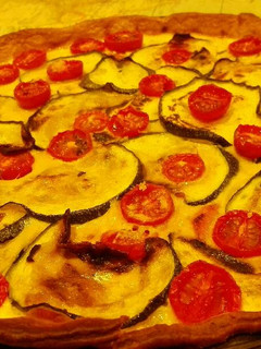Una foto de Quiché de verduras de la huerta