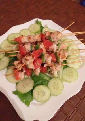 صورة لوصفة اسكالوب مشوي مع الخضار 😋😋