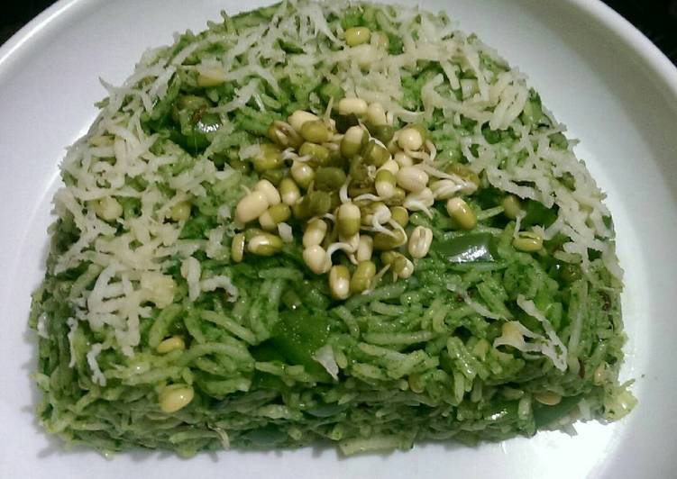 Simple Way to Prepare Super Quick Homemade Sprouted spinach Rice