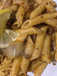 صورة لوصفة معكرونة باللحمة المفرومة