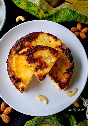 A picture of Chhena poda (The traditional deserts of Odisha).