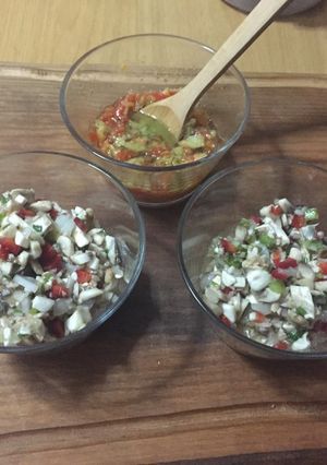 Una foto de Ceviche de champiñón | método grez