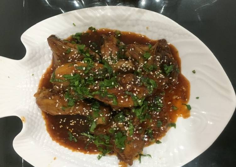 Recipe of Favorite Sticky Asian Glazed Chicken(Dry Appetizer)