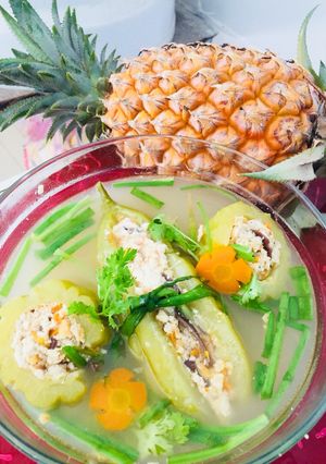 Hình của món Canh khổ qua (chay).