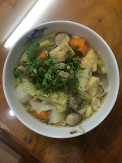 Hình của món Nui chay.