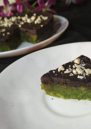 A picture of No bake choco kiwi cake.