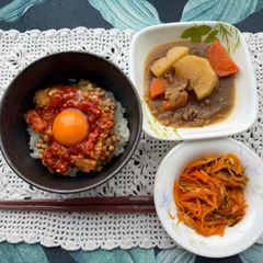 A picture of Japanese Natto Kimchi Rice.