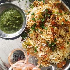 Homemade Veg. Dum Biryani Recipe A picture of Homemade Veg. Dum Biryani Recipe.