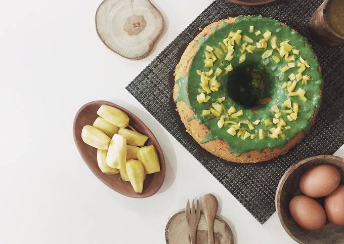 Pandan Suji Chiffon cake (cendol chiffon cake) 