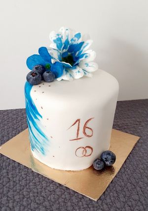Une photo de Wedding birthday cake SG SL