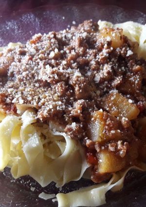 Una foto de Fideos caseros!!🍝