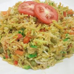 A picture of Layered Vegetable Biriyani#MyRiceDishContest.