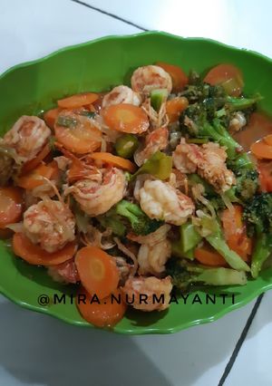 Foto resep Tumis udang brokoli