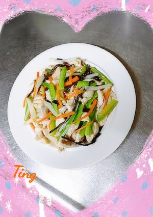 雞絲炒三色 的食譜成品照片