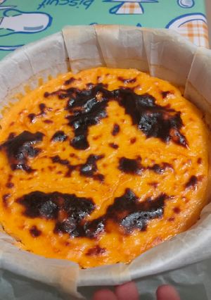 Foto principal de Tarta de queso basque con papaya