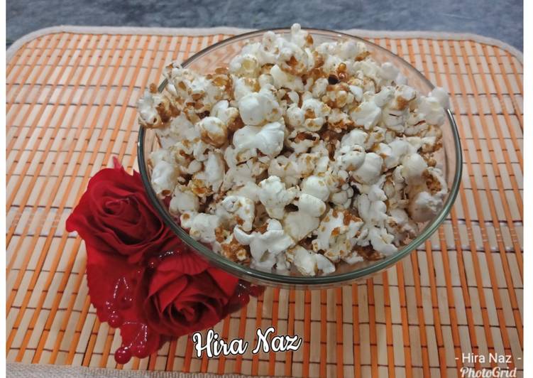 Steps to Make Quick Caramel Popcorn