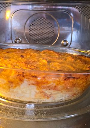 Paradicsomos-Húsos rakott tészta (tej mentes) recept fotója