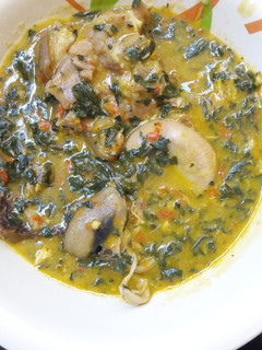 A picture of Bitter Leaf Soup.