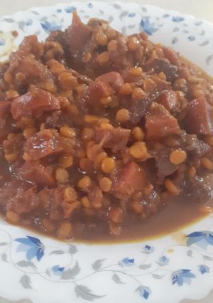 عکسی از دستور خورشت به آلو