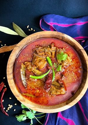 A picture of Banjara Gosht (Banjara Mutton Curry - Rajasthani style).