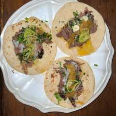 Una foto de Tacos de puyazo al horno de leña
