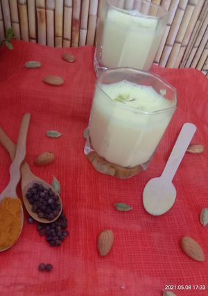 A picture of Masala Badam Milk.